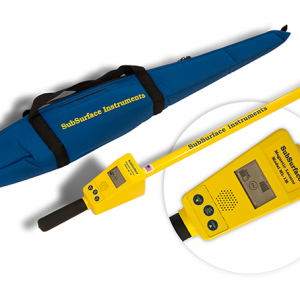 SubSurface Instruments, ML-1M (Magnetic Locator) Product - Carrying Case and Product with Closeup of Controls, Made in the USA