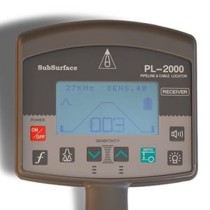 PL-2000 Pipe and Cable Locator Display Screen and Controls, Made in the USA - SubSurface Instruments Product